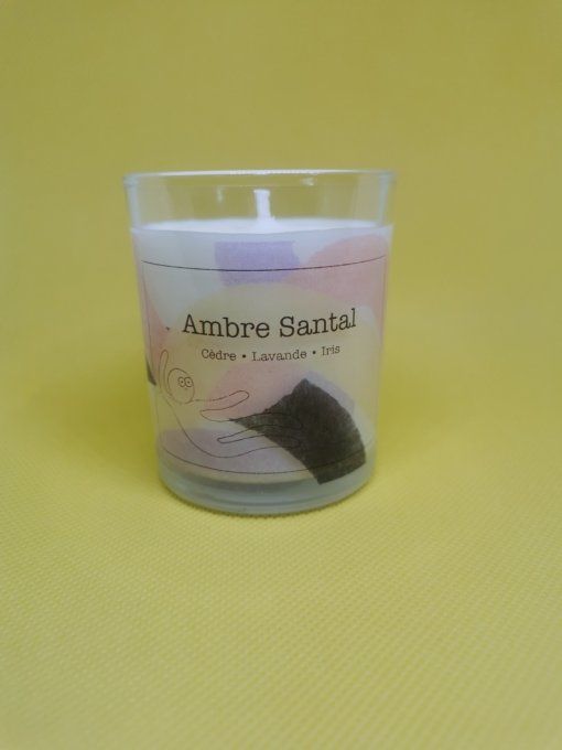 Bougie parfumée senteur Ambre/ Bois de Santal