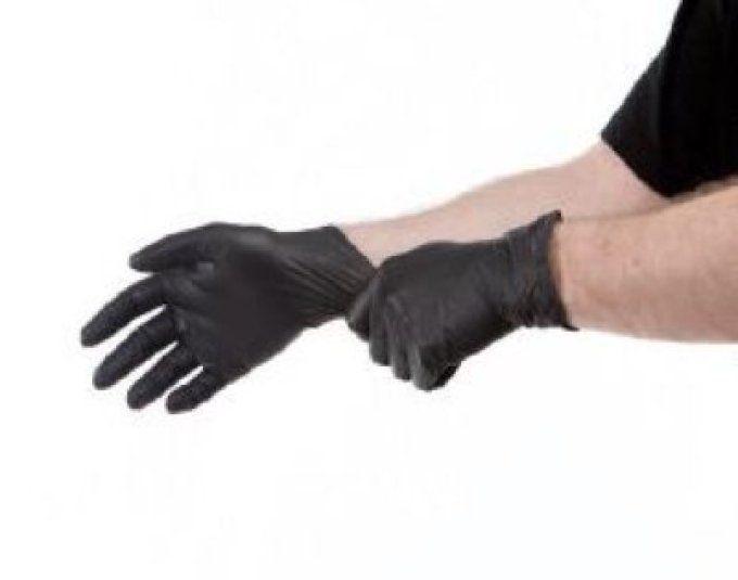 gants nitrile noirs démo
