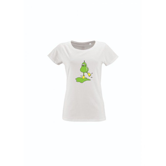 T-Shirt Blanc - Poire Café